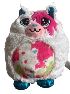 Misfittens Series 3 Star Plush Cat White Pink Teal Stuffed Animal Toy